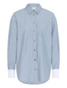 Kamilina Shirt Tops Shirts Long-sleeved Blue Kaffe