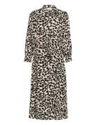 Kaemina Dress Knelang Kjole Beige Kaffe