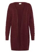 Kaemria Knit Cardigan Tops Knitwear Cardigans Burgundy Kaffe