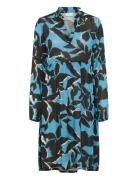 Kalisette Amber Dress Knelang Kjole Blue Kaffe