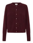 Kaniel Knit Cardigan Tops Knitwear Cardigans Burgundy Kaffe