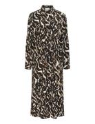 Kamille Shirt Dress Knelang Kjole Black Kaffe