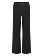 Kamolly Pants Bottoms Jeans Wide Black Kaffe