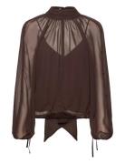 Dante6-Sonia Bohemian Blouse Tops Blouses Long-sleeved Brown Dante6