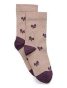Bow Glitter Socks Socks & Tights Socks Beige Melton