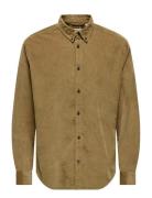 Onsmichael 18W Reg Cord Stretch Ls Noos Tops Shirts Casual Beige ONLY ...