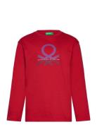 T-Shirt L/S Tops T-shirts Long-sleeved T-shirts Red United Colors Of B...