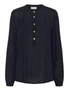 Karla Amber Shirt Tops Blouses Long-sleeved Blue Kaffe