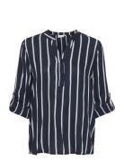 Kastridy Blouse Tops Blouses Long-sleeved Blue Kaffe