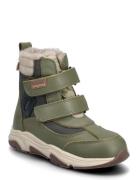 Bisgaard Marius Tex Vinterstøvletter Med Borrelås Khaki Green Bisgaard