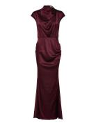 Myra Satin Dress Maxikjole Festkjole Burgundy Ahlvar Gallery