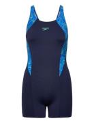 Womens Hyperboom Splice Legsuit Badedrakt Badetøy Blue Speedo