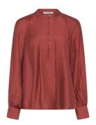 Srjessa Blouse Tops Blouses Long-sleeved Burgundy Soft Rebels