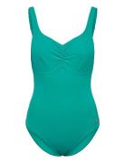 Womens Shaping Aquanite 1 Piece Sport Swimsuits Green Speedo