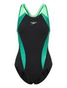 Womens Placement Laneback Sport Swimsuits Navy Speedo