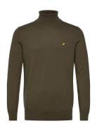 Cotton Merino Turtleneck Jumper Tops Knitwear Turtlenecks Khaki Green ...