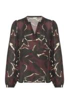 Kabeate Amber Blouse Tops Blouses Long-sleeved Burgundy Kaffe