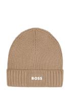 Pull On Hat Accessories Headwear Hats Beanie Beige BOSS