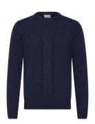 Bs Tormod Regular Fit Knitwear Tops Knitwear Round Necks Navy Bruun & ...