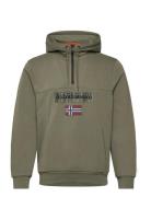 Burgee Hzh 2.0 Tops Sweat-shirts & Hoodies Hoodies Khaki Green Napapij...