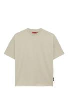 Over D Tee Tops T-shirts Short-sleeved Beige Prohibited