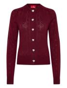 Blaircras Cardigan Tops Knitwear Cardigans Burgundy Cras