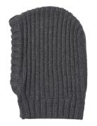Knitted Balaclava Woolao Accessories Headwear Balaclava Grey Wheat