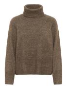 Kaerin Rollneck Tops Knitwear Turtleneck Khaki Green Kaffe