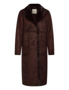 Long Jacket Outerwear Coats Winter Coats Brown FREE/QUENT