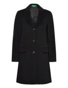 Coat Ullfrakk Frakk Black United Colors Of Benetton