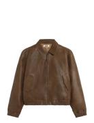 Wbbao Biker Jacket Skinnjakke Skinnjakke Brown Woodbird