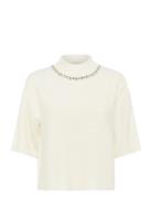 Kamerina Pullover Tops Knitwear Jumpers White Kaffe