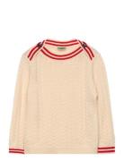 Baby Zigzag Blouse Tops Knitwear Cardigans Cream FUB