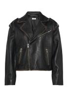 Lilll Leather Jacket Skinnjakke Skinnjakke Black Lollys Laundry