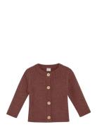 Cardigan - Knitted Tops Knitwear Cardigans Brown CeLaVi