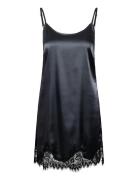 Nmceleste S/L Satin Lace Short Dress Kort Kjole Blue NOISY MAY