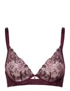 Hollie Up Lingerie Bras & Tops Wired Bras Burgundy Hunkemöller
