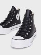 Converse - Høye sneakers - Svart - Chuck Taylor All Star Leather Platf...