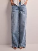 Pieces - Wide leg jeans - Light Blue Denim - Pcselma Lw Wide Jeans Lb ...