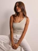Nelly - Festtopper - Beige - Gorgeous One Shoulder Top - Topper & t-sh...