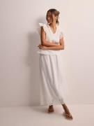 Only - Midiskjørt - Bright White - Onllou Emb Ankle Skirt Cs Ptm - Skj...