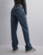 Pieces - Blå - Pckelly Mw Straight Jeans MB402 Noo