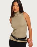 Nelly - Grønn - Soft Sleeveless Turtleneck Top