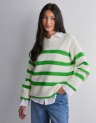 Selected Femme - Grønn - Slfbloomie Ls Knit O-Neck Noos