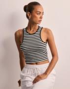 Only - Rutete/Stripete - Onlbelia S/L Crop Top Jrs Noos