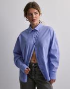 Pieces - Blå - Pctanne Ls Loose Shirt Noos