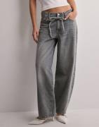 Only - Grå - Onlgianna Mw Straight Jeans DOT757