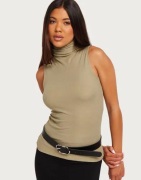 Nelly - Grønn - Soft Sleeveless Turtleneck Top