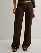 Nelly - Brun - Stunning Low Waist Structure Pants