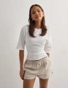 Nelly - Beige - Pull On Linen Shorts